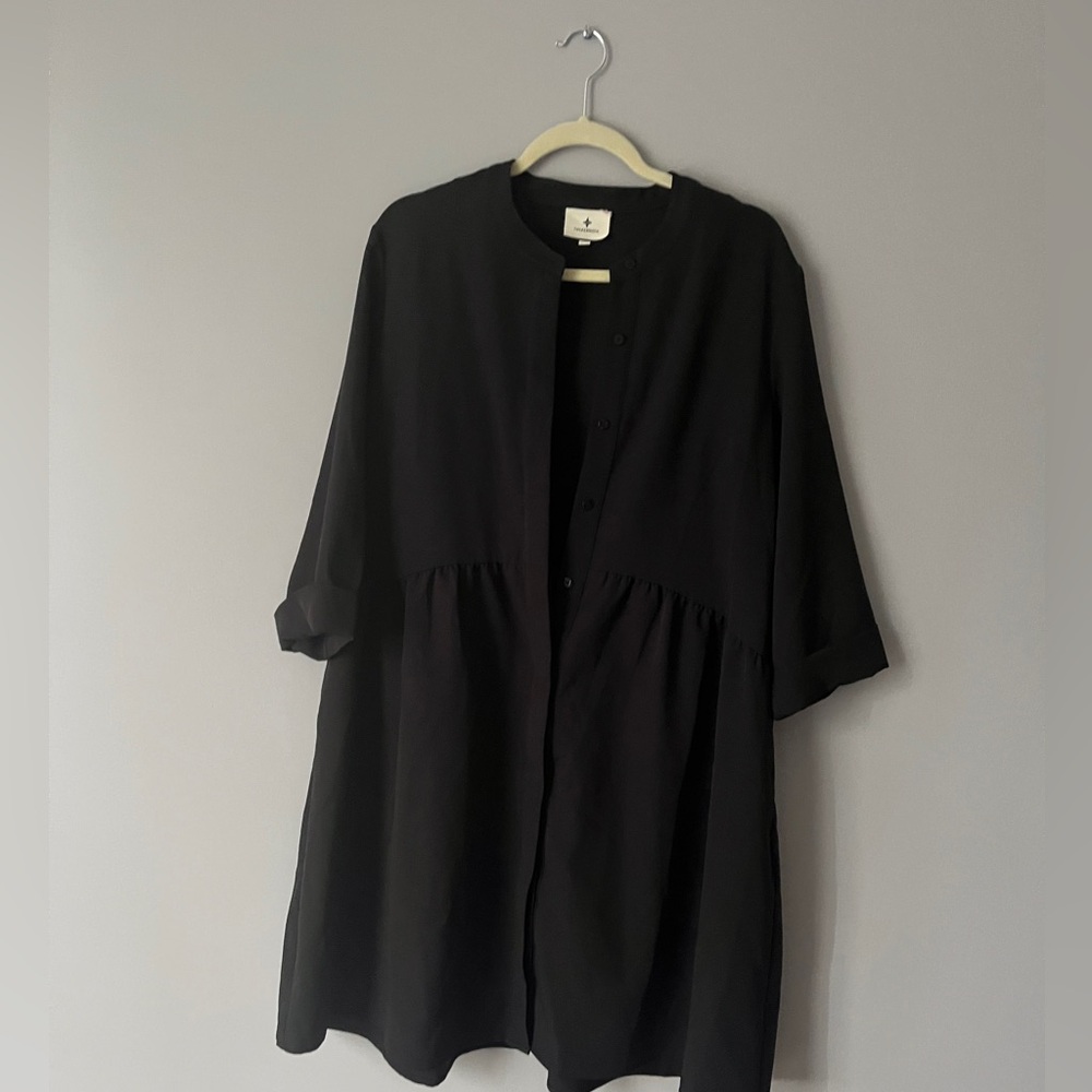 Tuckernuck Black Button-Up Dress